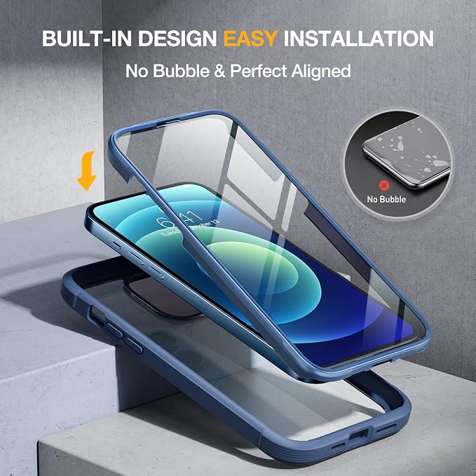 Miracase Glass Series for iPhone 12/12 Pro Case 6.1 inch, Upgraded Full-Body - Image 2