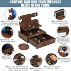 Wood Phone Docking Station for up to 3 Phones, Samsung Galaxy Watch Compatible - Image 2
