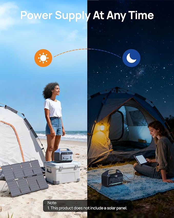 DaranEner Portable Power Station, Outdoor 288Wh LiFePO4 Battery, 600W AC Outlets - Image 9