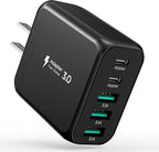 USB C Charger Block, Type C Charger Fast Charging, Total 50W 5-Port USB Wall by EIZLXQ