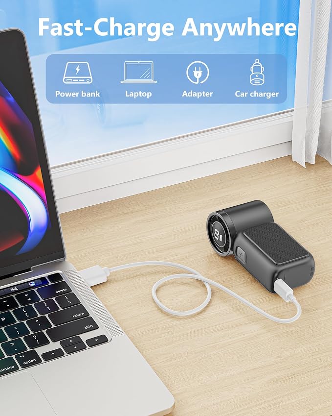 Portable Handheld Mini Fan, 6 Gear Wind, Hand Small Travel Personal Held Fans - Image 9