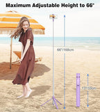 TONEOF 66" Automatic Tripod, Auto-Open Phone Tripod Stand - Image 3