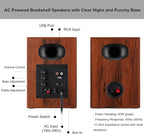 Bookshelf Speakers with Deep Bass, 80W Peak Output HiFi Gaming Computer Speakers - Image 4