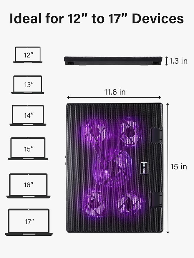 Kootek Laptop Cooling Pad, Laptop Cooler - Image 7