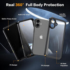 for iPhone 16 Plus Case Waterproof, Built-in Privacy Screen & HD Screen Double - Image 2
