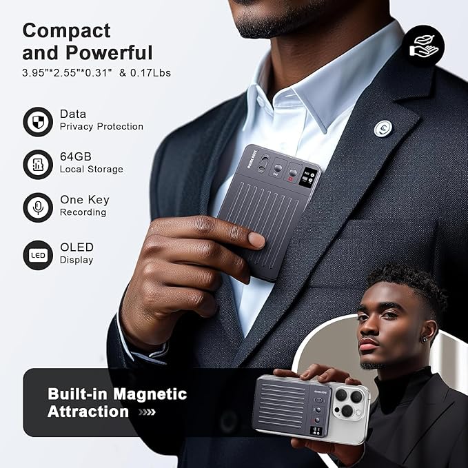 TTQ AI Voice Recorder, Digital Voice Recorder App Control, Transcribe & - Image 6