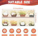 Desk Pad, Cute Cat Potted Plant Desk Mat, Anime Kawaii Cat Large Gaming Mouse - Image 2