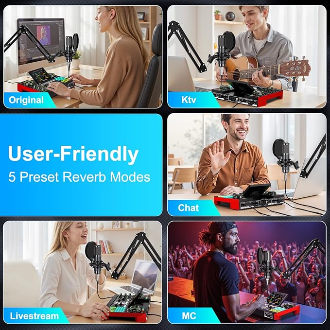 Podcast Equipment Bundle with 3.5mm Condenser Microphone - Image 4
