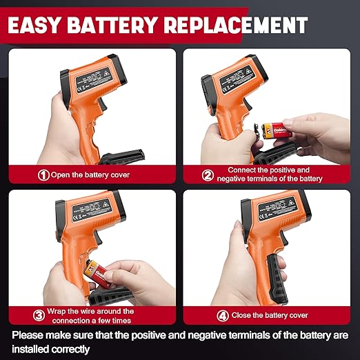 Infrared Thermometer Gun, Non-Contact Digital Laser Temperature Gun, -58°F to - Image 8