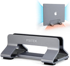Aluminum Vertical Laptop Stand Dock Holder, Adjustable Slot Width 12-42mm by Psitek