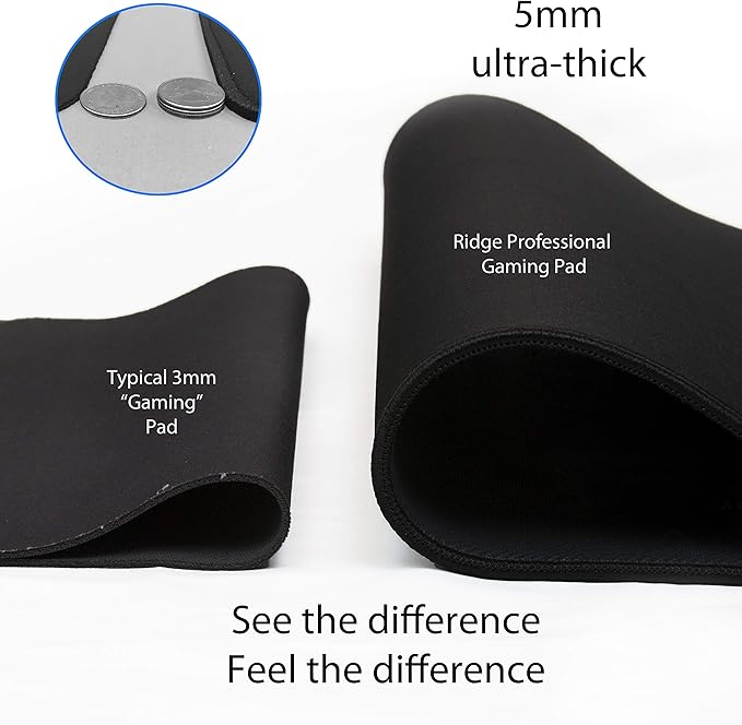 Gaming Mouse Pad Massive 46 inch | 46x17.3x0.20 Extra Thick | Black | Stitched - Image 3