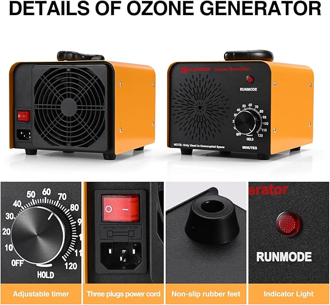 Ozone Generator – 80, 000mg/h High-Capacity O3 Air Purifier - Image 3