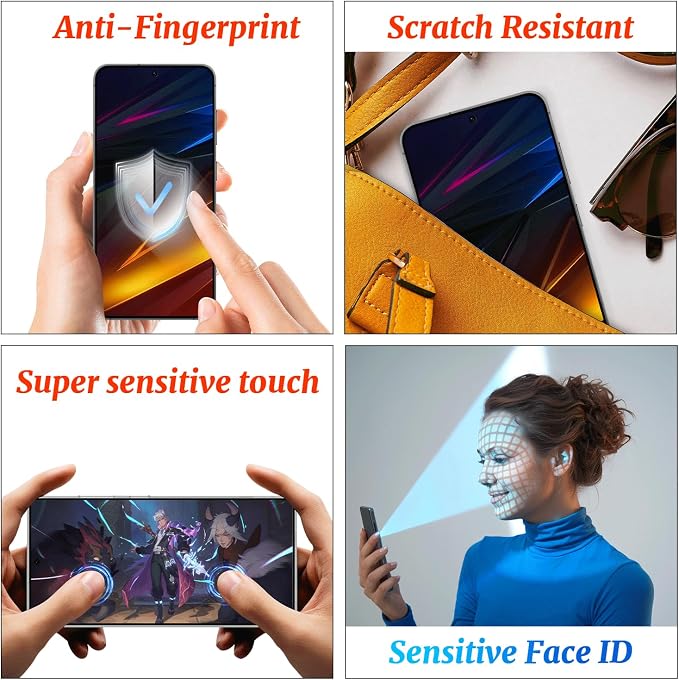 3 Pack Galaxy S24/S25 Privacy Anti spy Screen Protector, 9H Hardness Tempered - Image 7