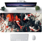 Koi Fish Large Mouse Pad, Gaming Keyboard Desk Pad, Extended Mouse Mat Non-Slip - Image 2