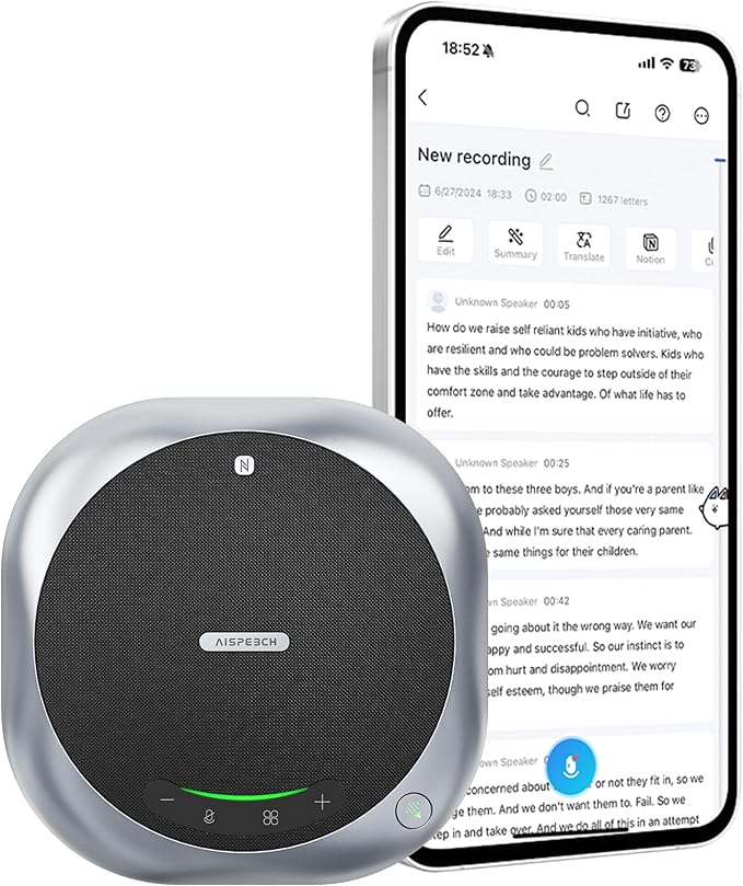 Bluetooth Conference Speakerphone M6 Conference Microphone by FocusonHumanizedIntelligentVoicelnteractionTechnology