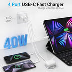 40W USB C Charger Block, 4 USBC Ports, Type C Wall Plug USB-C Fast Charging - Image 4