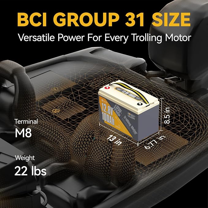 Power Queen 12.8V 100Ah Low-Temp LiFePO4 Battery - Image 2