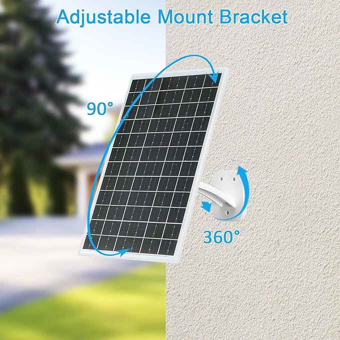 FUTUREZEN 13W Solar Panel for Security Cameras & Trail Cameras, Micro USB & - Image 6