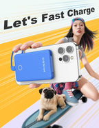 6000mah Ultra Slim Built in Cables Power Bank, Card Size Built in USB C Cords - Image 7