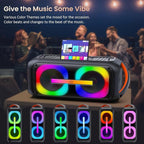 JYX Bluetooth Speaker with 2 Dual 60W 6.5" Subwoofer, PA System with 2 Wireless - Image 5