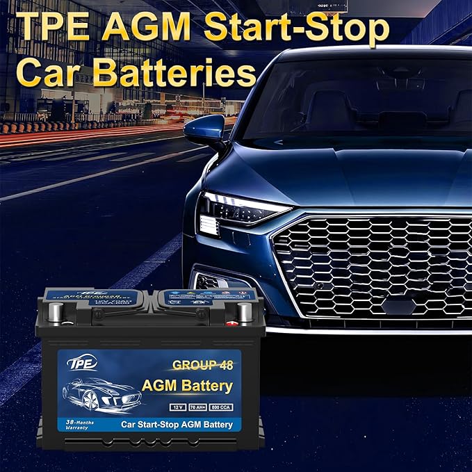 TPE AGM Battery BCI Group 48, Maintenance Free 12V 70Ah, H6 Size, Automotive - Image 5