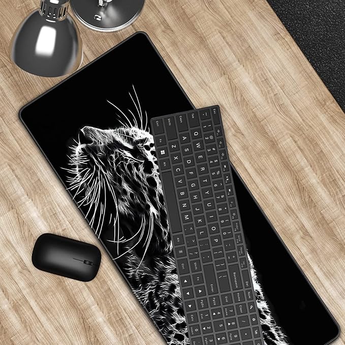 Black and White Gaming Mouse Pad 31.5 x 11.8 Inch Extended Large Mouse Pad - Image 4