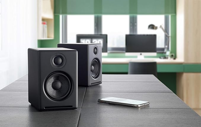 Audioengine A2+ Desktop 24 Bit Wireless Bluetooth Desktop Speakers - 60W - Image 10
