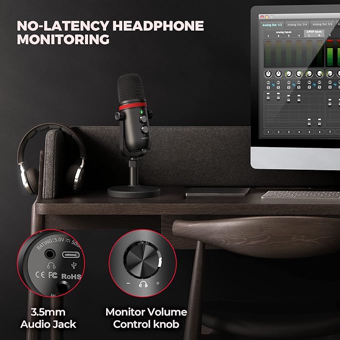 AUDIOPRO USB Microphone, Computer Condenser Gaming Mic - Image 5
