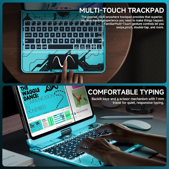 Transparent Case with Keyboard for iPad 11th Gen 11-in. & 2022 iPad 10th Gen - Image 6