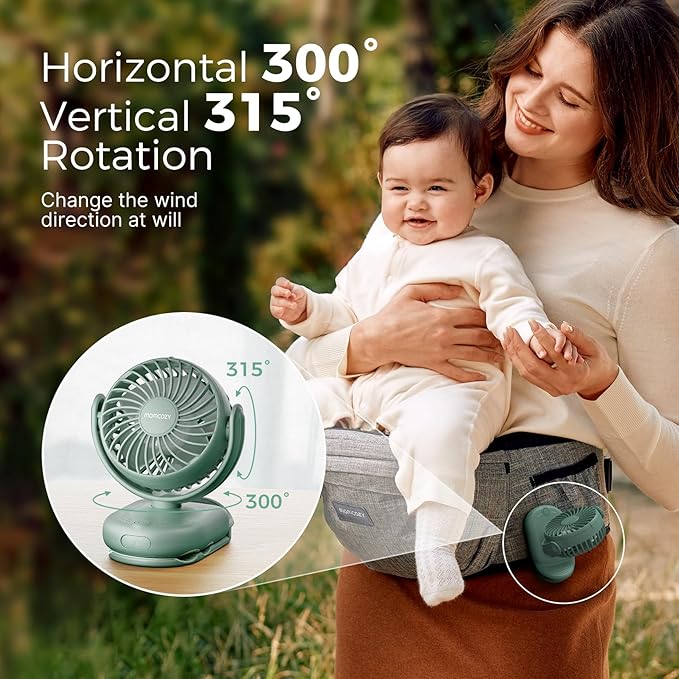 Momcozy Portable Fan with Clip | 4-Speed Mini-Fan - Image 6