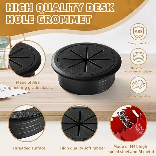 Desk Grommet 2 Inch 8 Pieces, Desk Hole Cover - Image 3