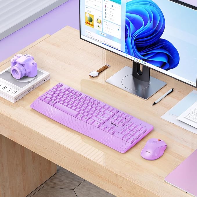 MEETION Wireless Keyboard and Mouse, Full-Sized Cordless Keyboard - Image 7