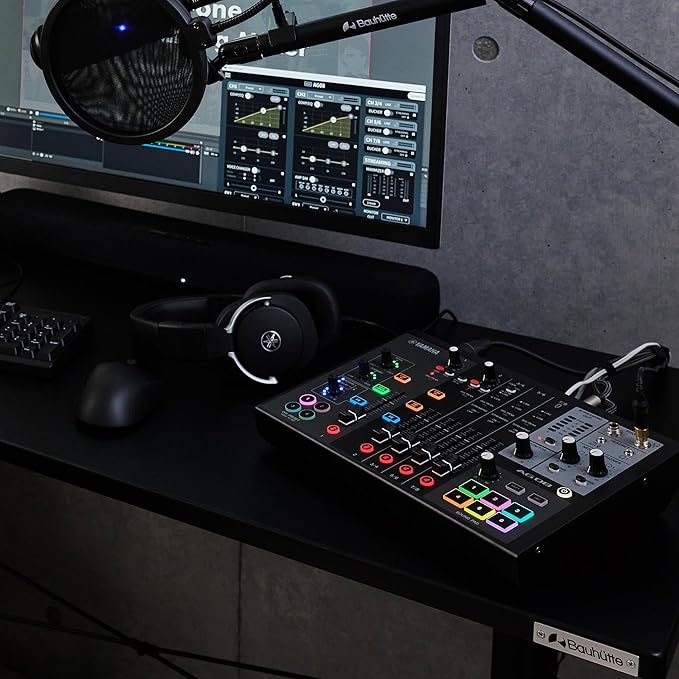 Yamaha AG08 Black 8-Channel Live Streaming Loopback Mixer/USB Interface - Image 7