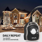 TiFFCOFiO Outdoor Timer Outlet, 24 Hour Mechanical Outdoor Timer - Image 3