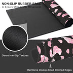 Mouse Pad, Large Rose Pink Leopard Printings Desk Mat, Extended Non-Slip Gaming - Image 3