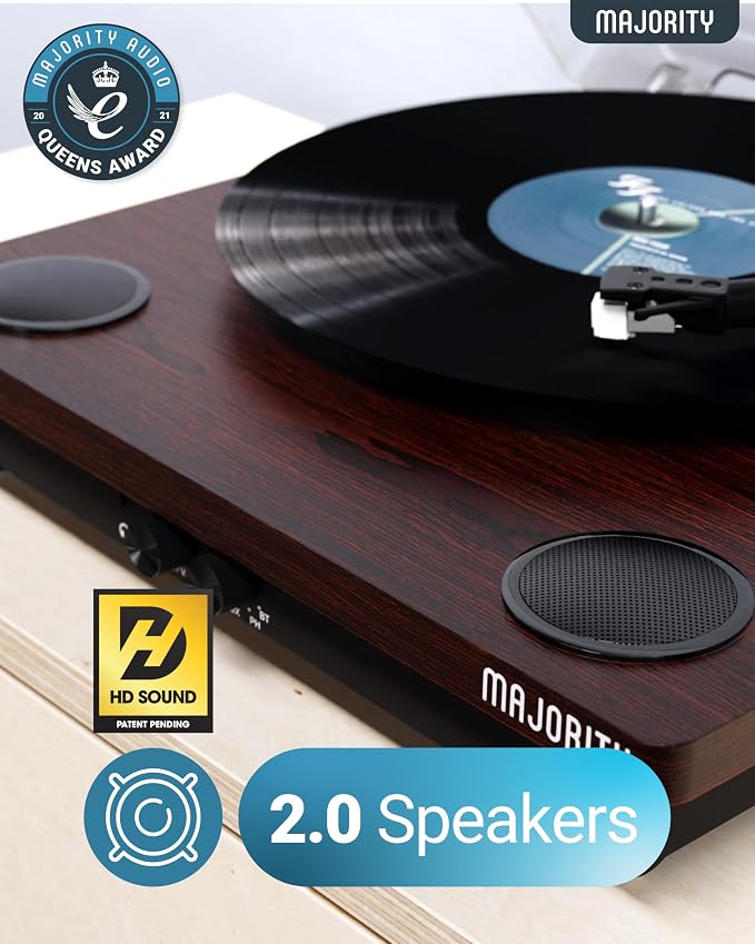 Vinyl Record Player with Bluetooth 5.3 in & Out | Record Player with Speakers & - Image 5