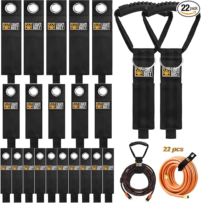 22PCS Heavy Duty Storage Straps Garage Organization Tool Organizers and Storage by LIGHTDUST