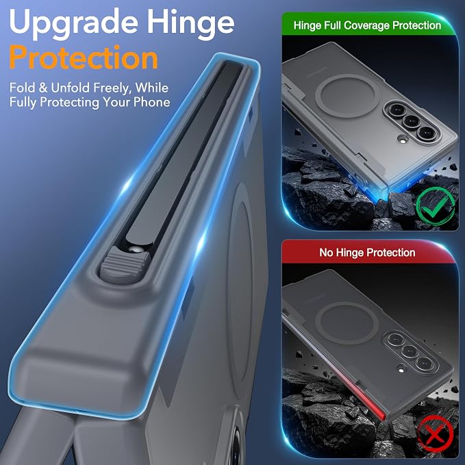 Oneagle Magnetic for Samsung Galaxy Z Fold 7 Case Built in Screen Protector - Image 4