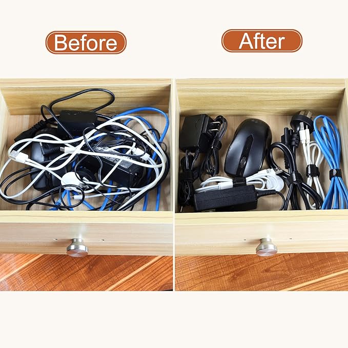 MVYC 120PCS 6 Inch Reusable Cable Ties Wire Ties Cord Organizer Cable Organizer - Image 3