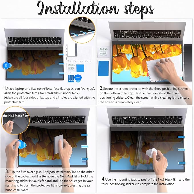Nano Laptop Privacy Screen 15.6 Inch 16:9, No Glue Computer Monitor Privacy - Image 9