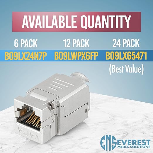 Everest Media Solutions RJ45 Shielded Keystone Jack - Image 6