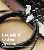 32Pcs Nearockle Cable Labels and Silicone Cable Ties Cable Management Set - Image 6