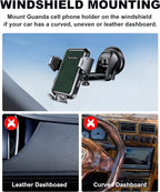 Suction Cup Car Phone Mount for Windshield/Dashboard, Hand Free Mobile Phone - Image 7