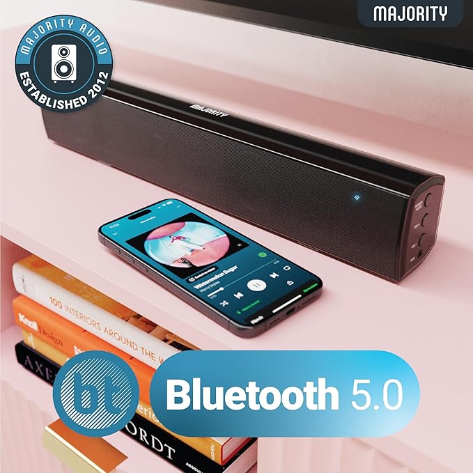 Majority Sound Bar for Smart TV, 50 Watts, 2.0 Bluetooth TV Sound Bar, 15 Inch - Image 2
