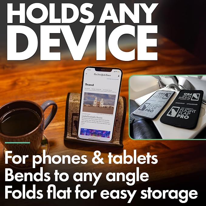 Airplane Phone Holder, Flexible Tablet and Cell Phone Holder, Folding Cellphone - Image 4