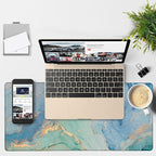 Gaming Desk Pad Large Extra Length Fluid Art Marble Mouse Pad Keyboard Laptop - Image 4