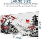 Oriental Painting Gaming Mouse Pad 3mm Thick Stitched Edge Waterproof Non-Slip - Image 3