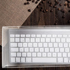 DOITOOL Clear Acrylic Keyboard Cover Protector -Cat, Desktop Keyboard Protector - Image 2