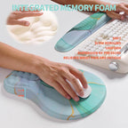 2-in-1 Ergonomic Set, Wave Rise Keyboard Wrist Rest and Massage Bulge Slope - Image 4