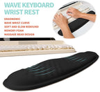 2-in-1 Ergonomic Set, Wave Rise Keyboard Wrist Rest and Massage Bulge Slope - Image 2
